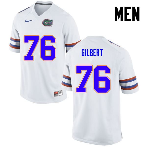 Men's NCAA Florida Gators Marcus Gilbert #76 Stitched Authentic Nike White College Football Jersey DFS1365SM